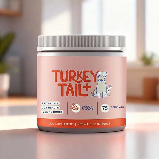 Turkey Tail+ Dog Supplement – Natural Immune & Gut Health Support (75 Servings)
